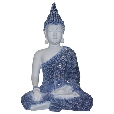 1pce 40cm Blue Willow Rulai Buddha Statue, Meditating 9319844570732  362221558183